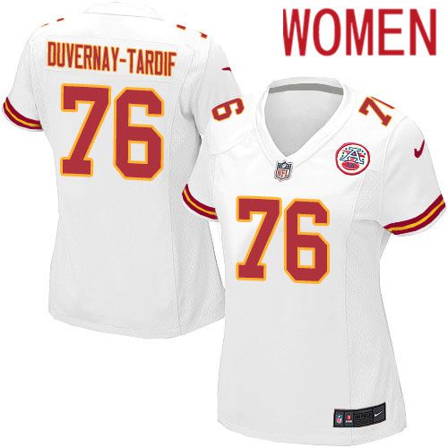 Women Kansas City Chiefs #76 Laurent Duvernay-Tardif Nike White Player Game NFL Jersey->women nfl jersey->Women Jersey